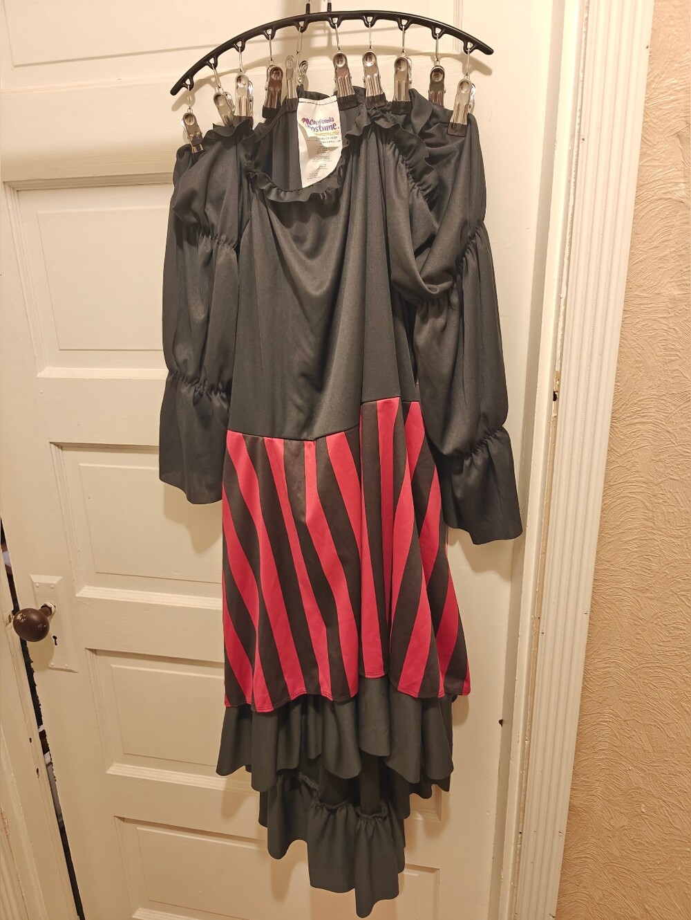 California Costume Collections Pirate Dress Plus 1X Black/Red Polyester Women's